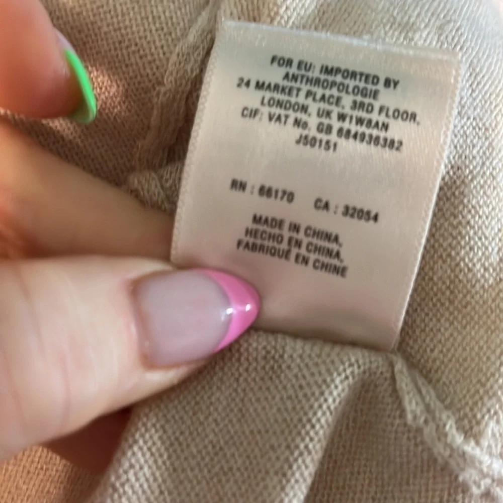 Anthropologie Angel of the North Sweater Lace Tunic Size Small Camel Cream